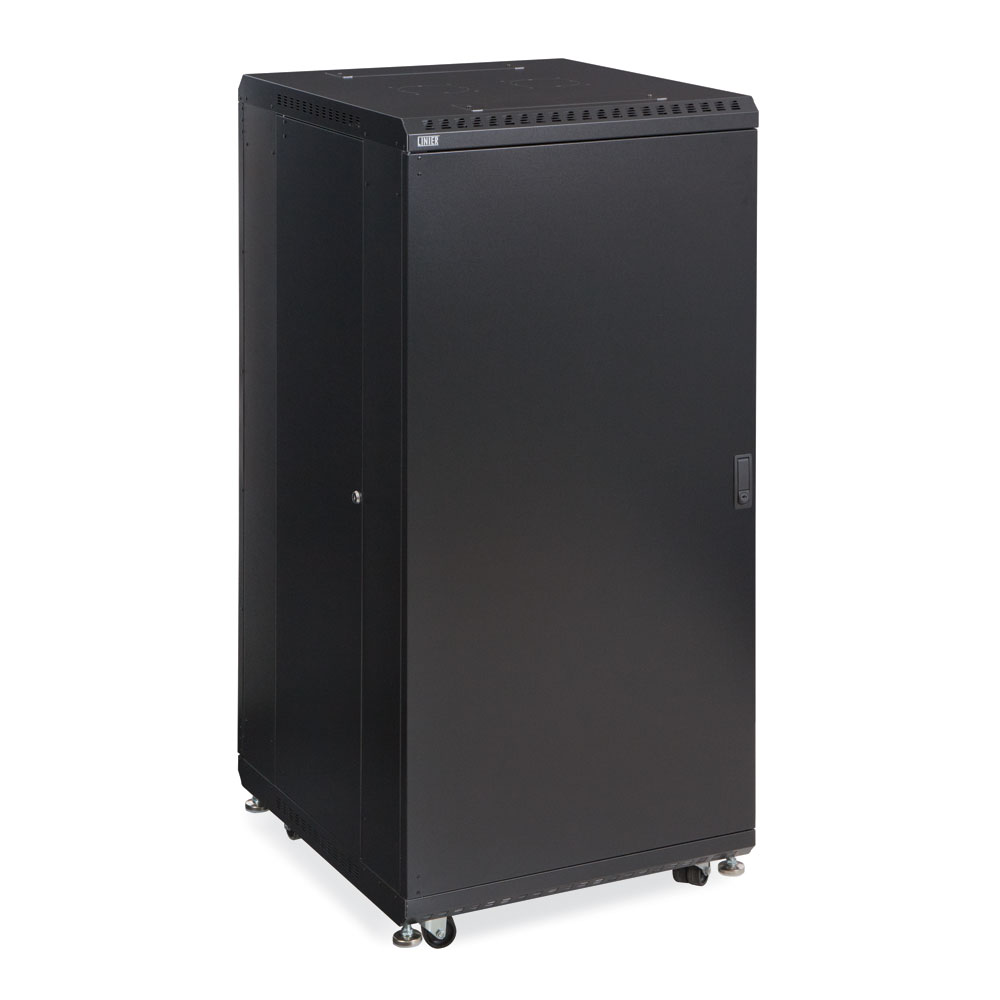 3108-3-024-27  – 27U 24″ Usable Depth LINIER® Server Rack Cabinet – Solid/Solid Doors Image