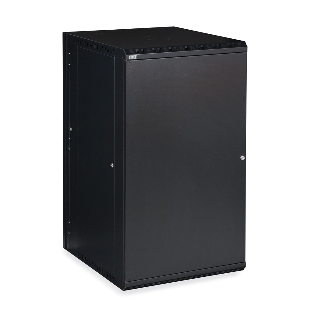 3131-3-001-22  – 22U 22.5″ Usable Depth LINIER® Swing-Out Wall Mount Cabinet – Solid Door Image