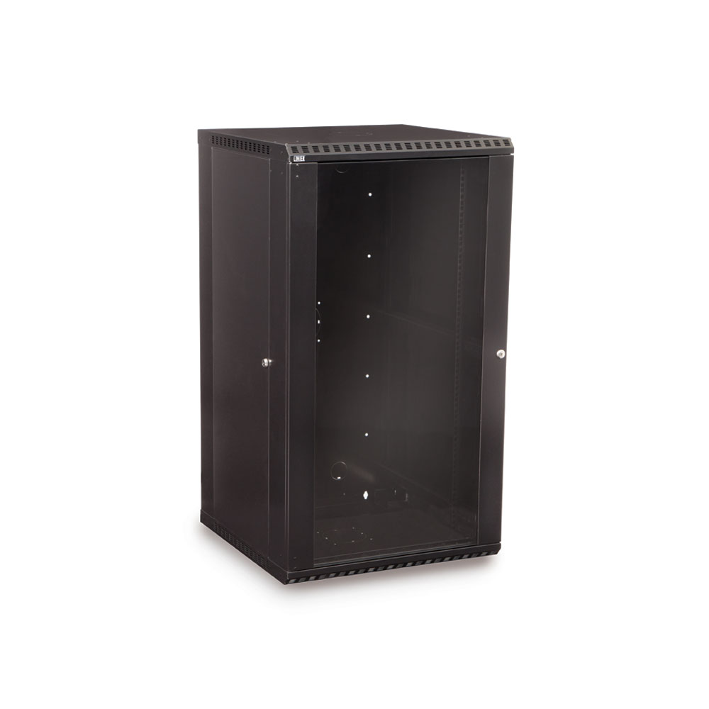3140-3-001-22  – 22U 22.5″ Usable Depth LINIER® Fixed Wall Mount Cabinet – Glass Door Image