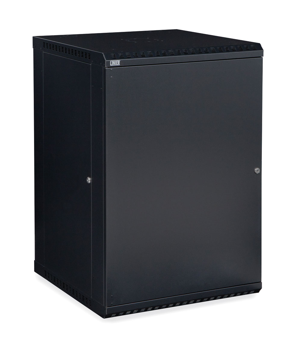 3141-3-001-18  – 18U 22.5″ Usable Depth LINIER® Fixed Wall Mount Cabinet – Solid Door Image