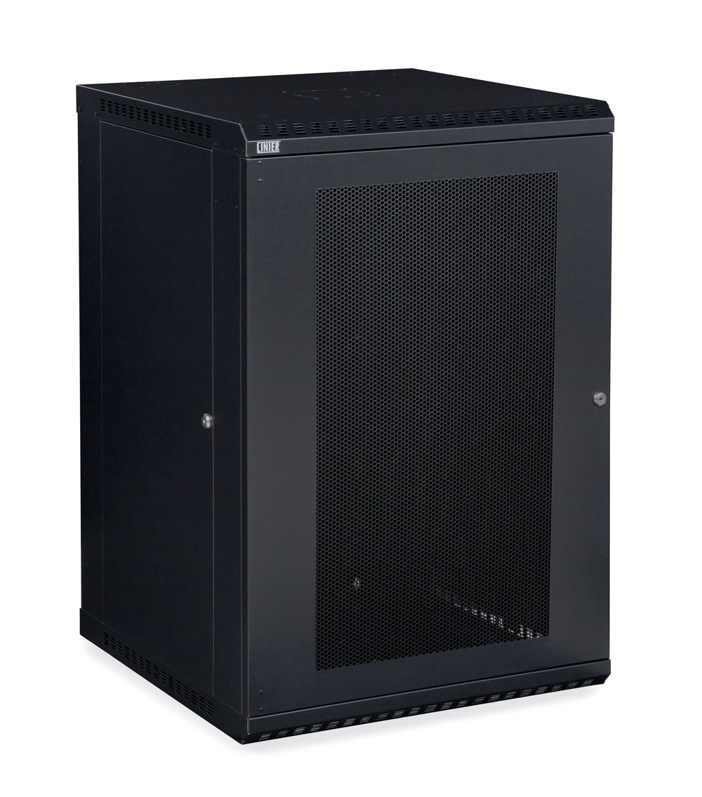 3142-3-001-18  – 18U 22.5″ Usable Depth LINIER® Fixed Wall Mount Cabinet – Vented Door Image
