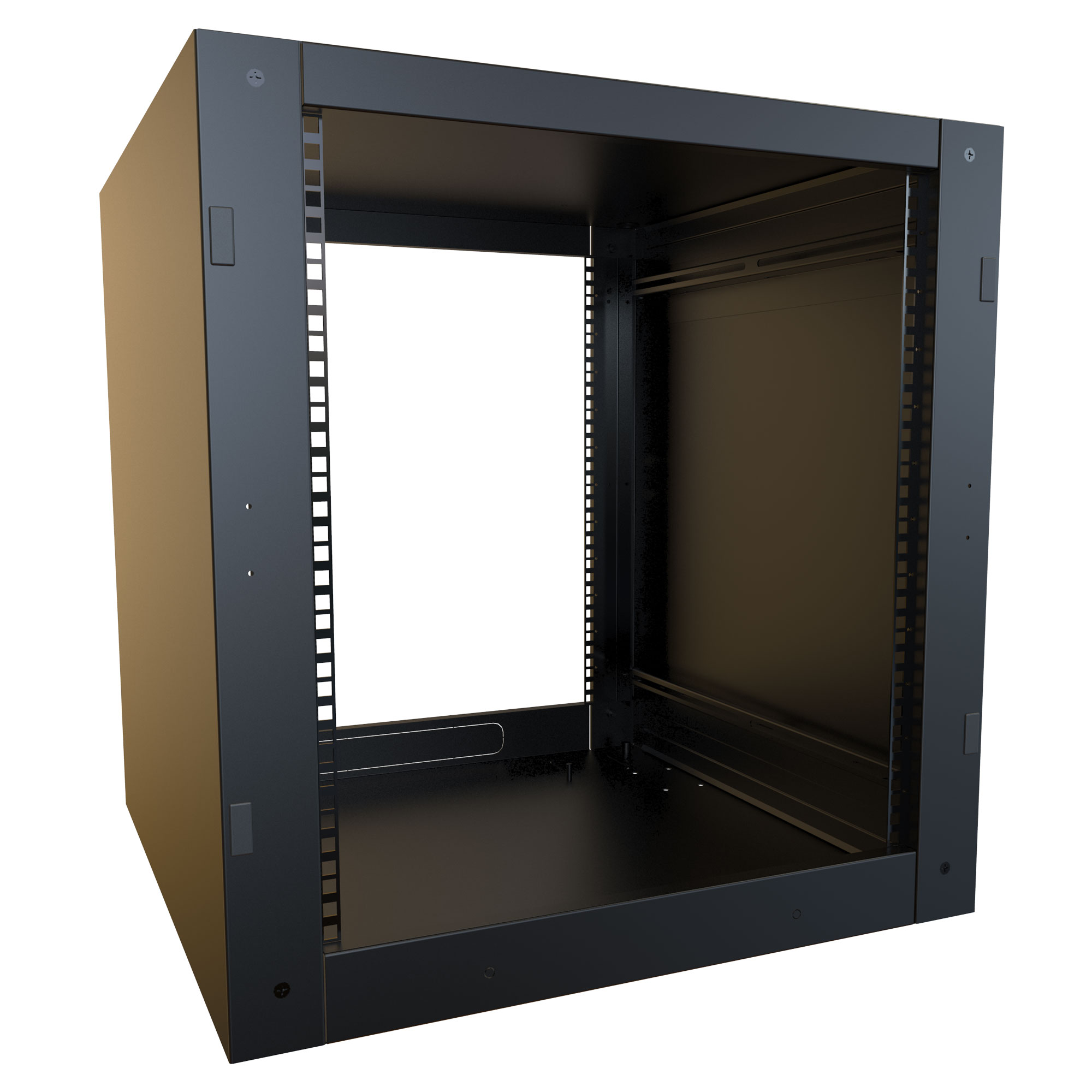 RCSC1902136BK1 – 12U 29.99″D Usable KD Stacking Rack Cabinet 36″D Image